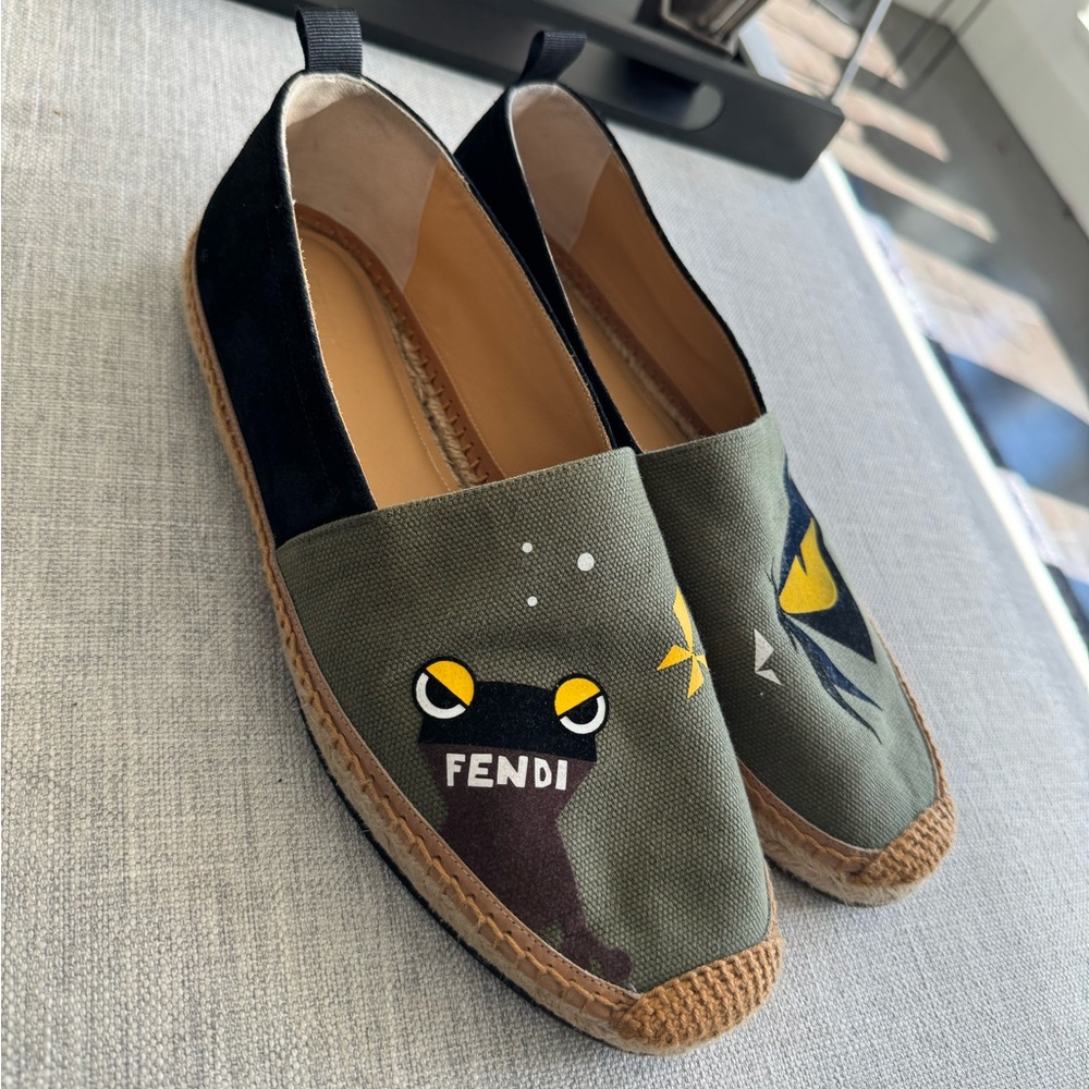 Men’s FENDI Monster Espadrilles. Size 7.5 EU 38.5